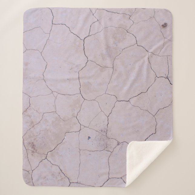COBERTOR SHERPA CHÃO DE CONCRETO BRANCO CRACKED (Frente)