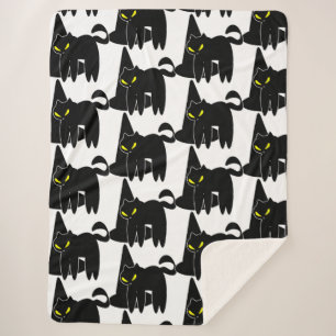 Cobertor Sherpa Chapéu de Fantasma Preto e Bruxa Bonito de Hallowe