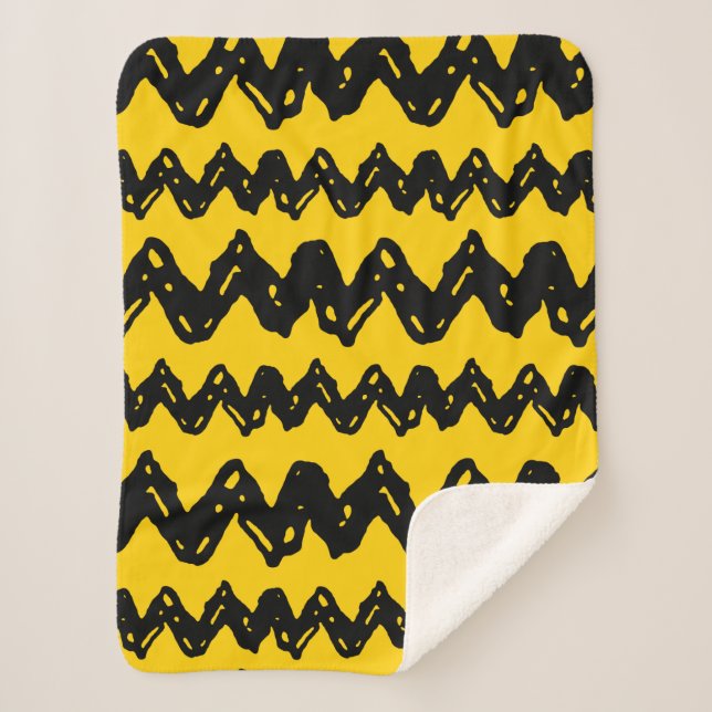 Cobertor Sherpa Charlie Brown Zig Zag Pattern (Frente)
