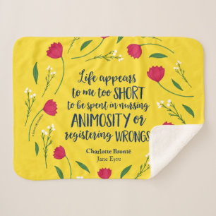 Cobertor Sherpa Charlotte Bronte Jane Eyre Citação Do Livro De Vid