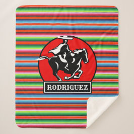 Cobertor Sherpa Charro Horse, nome personalizado, sérvia mexicana 