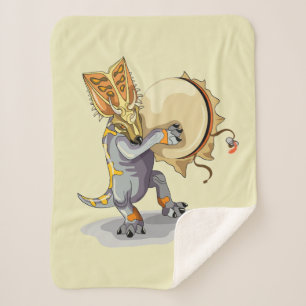 Cobertor Sherpa Chasmosaurus Dançando Um Ritual Shaman