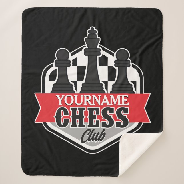 Cobertor Sherpa Checkmate do Chess Player do NOME Personalizado (Frente)