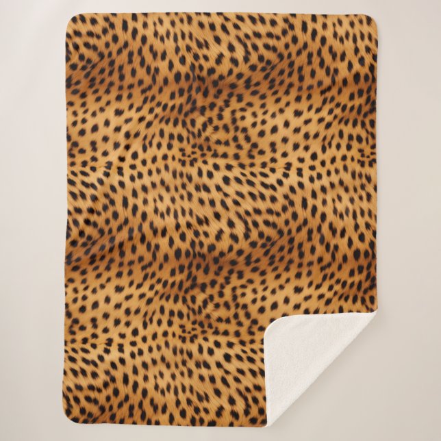 Cobertor Sherpa Cheetah Animal fur (Frente)