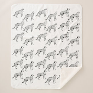 Cobertor Sherpa Cheetah Design Blanket