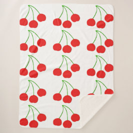 Cobertor Sherpa Cherries Blanket