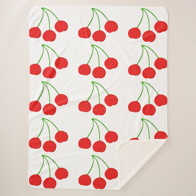 Cobertor Sherpa Cherries Blanket (Frente)
