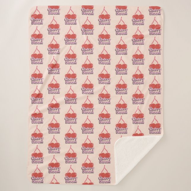 Cobertor Sherpa Cherry Bloom Sherpa Blanket (Frente)