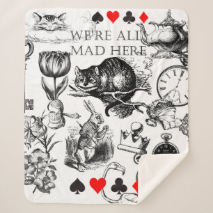 Cobertor Sherpa Cheshire Cat Classic Alice em Maravilderland