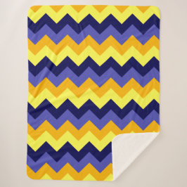 Cobertor Sherpa Chevrons Dourados Amarelo Grande Sherpa Blanket