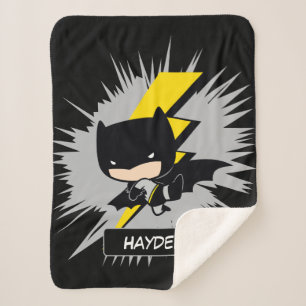 Cobertor Sherpa Chibi Batman Lightning Kick