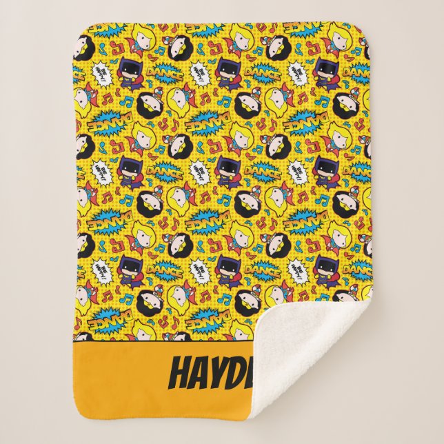 Cobertor Sherpa Chibi Heroine Dance Pattern (Frente)