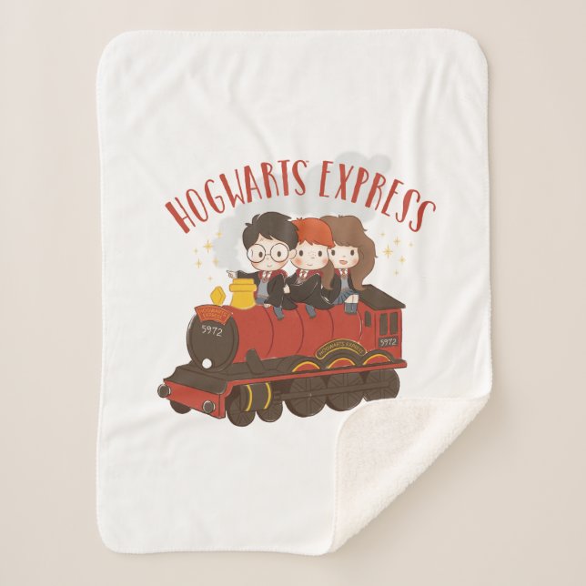Cobertor Sherpa Chibi HOGWARTS EXPRESS™ Ride (Frente)