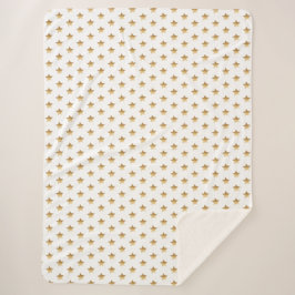 Cobertor Sherpa Chic Dourado Ombre Stars