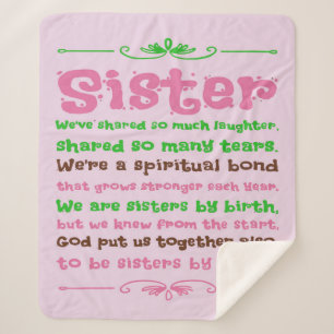 Cobertor Sherpa Chic Whimsical Sister Cita Ditos
