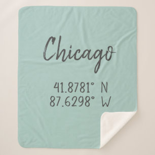 Cobertor Sherpa Chicago GPS Coordena Longitude Latitude    