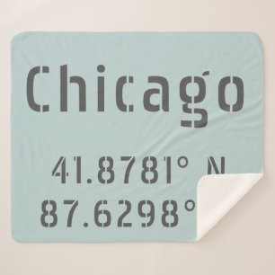 Cobertor Sherpa Chicago Latitude e Longitude