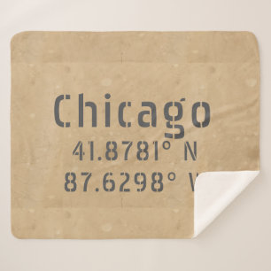 Cobertor Sherpa Chicago Latitude Longitude II
