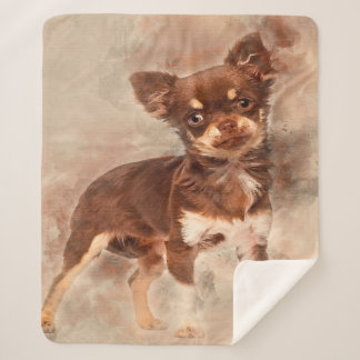 Cobertor Sherpa Chihuahua olhando para o Camer_Dog Lover