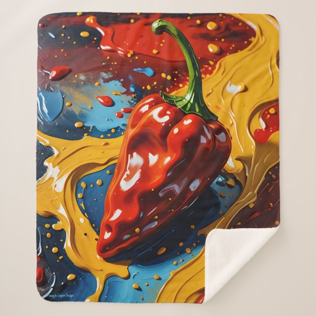 Cobertor Sherpa Chili cromático - Império do abacaxi (Frente)