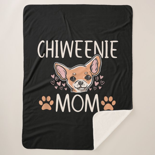 Cobertor Sherpa chiweenie mãe chihuahua dona fofa dona de cachorro (Frente)