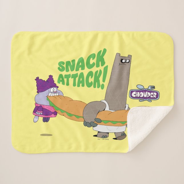 Cobertor Sherpa Chowder e Shnitzel (Frente (Horizontal))