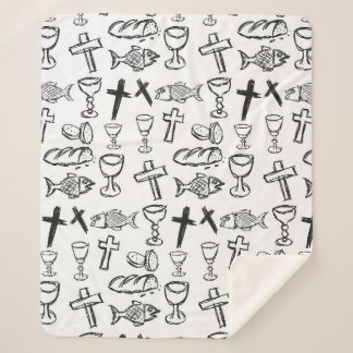 Cobertor Sherpa Christian Pattern