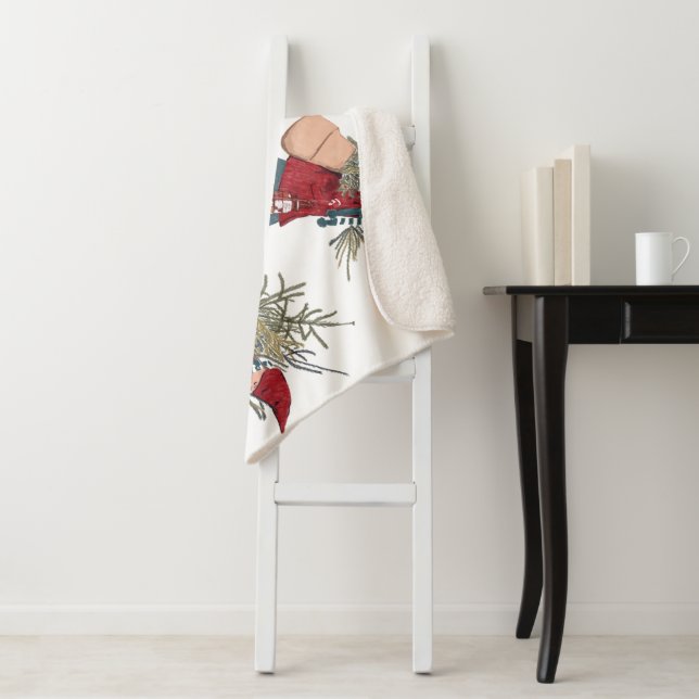 Cobertor Sherpa Christmas Girl Sherpa Blanket (In Situ)