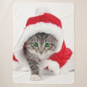 COBERTOR SHERPA CHRISTMAS KITTEN