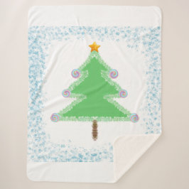 Cobertor Sherpa Christmas Tree Sherpa Blanket