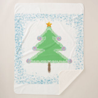 Cobertor Sherpa Christmas Tree Sherpa Blanket