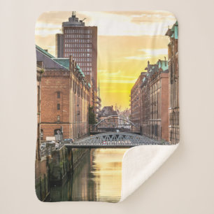 Cobertor Sherpa Cidade de HamburgoScape