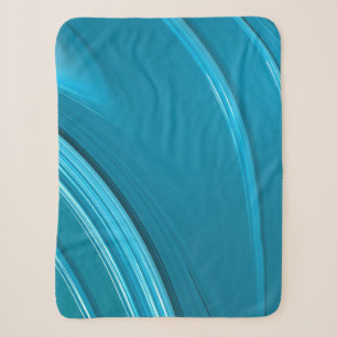 Cobertor Sherpa Cintilante Azul Turquesa Abstrato Pequeno