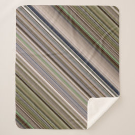 Cobertor Sherpa Cintos de Queda Castanho e Greve Verde