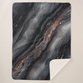 Cobertor Sherpa Cinza e Ember