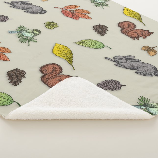 Cobertor Sherpa Cinza Vermelha Berry Christmas (3/4)