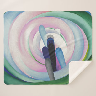 Cobertor Sherpa Cinzas com preto, azul e amarelo   O'Keeffe