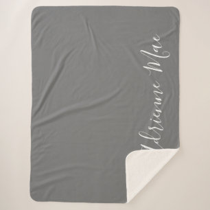 Cobertor Sherpa Cinzas de produção personalizadas