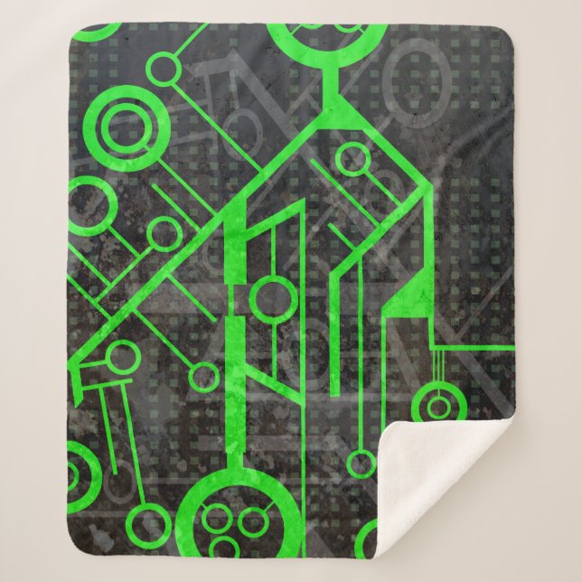 Cobertor Sherpa Circuito Verde (Frente)