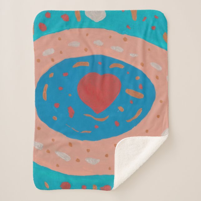 Cobertor Sherpa Círculos de amor Sherpa Blanket (Frente)