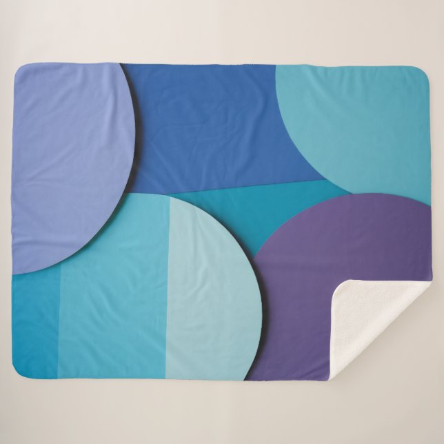 Cobertor Sherpa Círculos de Mesmerização (Frente (Horizontal))