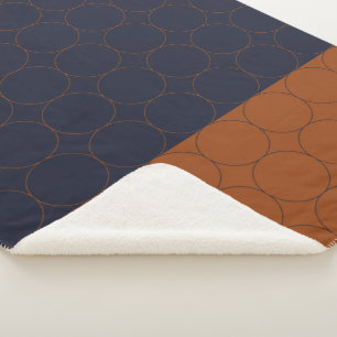 Cobertor Sherpa Círculos do marinho e da oxidação II