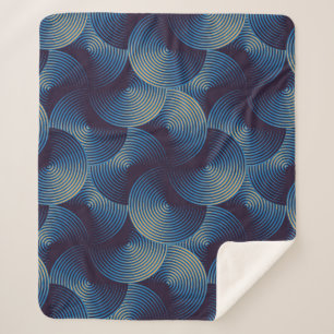 Cobertor Sherpa Círculos metálicos ilusão óptica, patamar sem cost