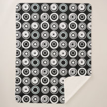 Círculos Retro Branco Preto