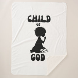 Cobertor Sherpa Citação Bíblia De Criança De Deus