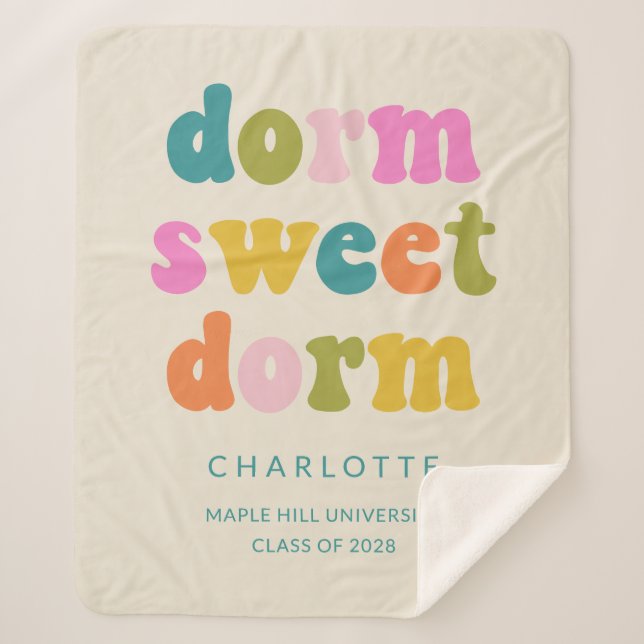 Cobertor Sherpa Citação Personalizada do Dom Colorido (Frente)