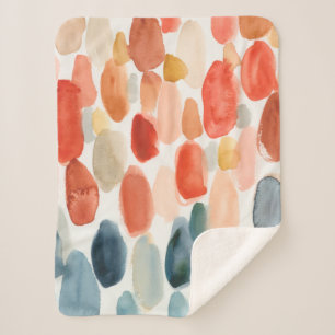 Cobertor Sherpa Citrus Season - Coral e Blue Stones