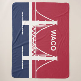 Cobertor Sherpa City Flag of Waco (Texas, EUA)