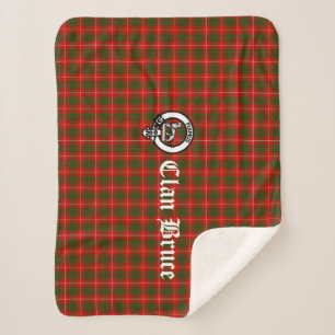Cobertor Sherpa Clan Bruce Crest Crachá e Tartan