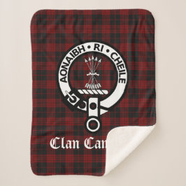 Cobertor Sherpa Clan Cameron Crest Crachá e Tartan